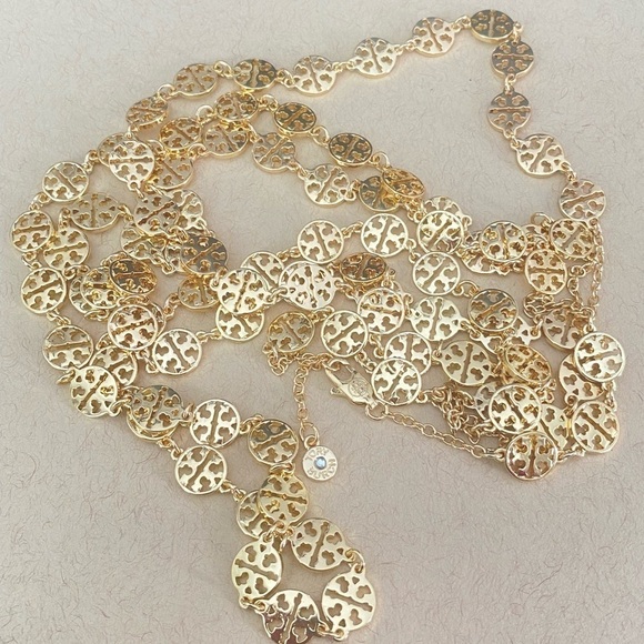 TORY BURCH•Vintage Triple Layered Necklace Goldtone - Picture 7 of 7